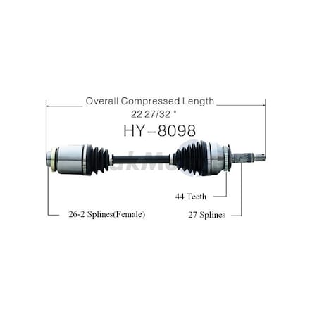 Surtrack Axle Cv Axle Shaft, Hy-8098 HY-8098